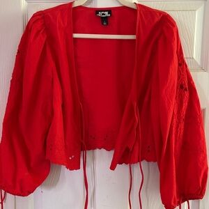 Red Puff Sleeve